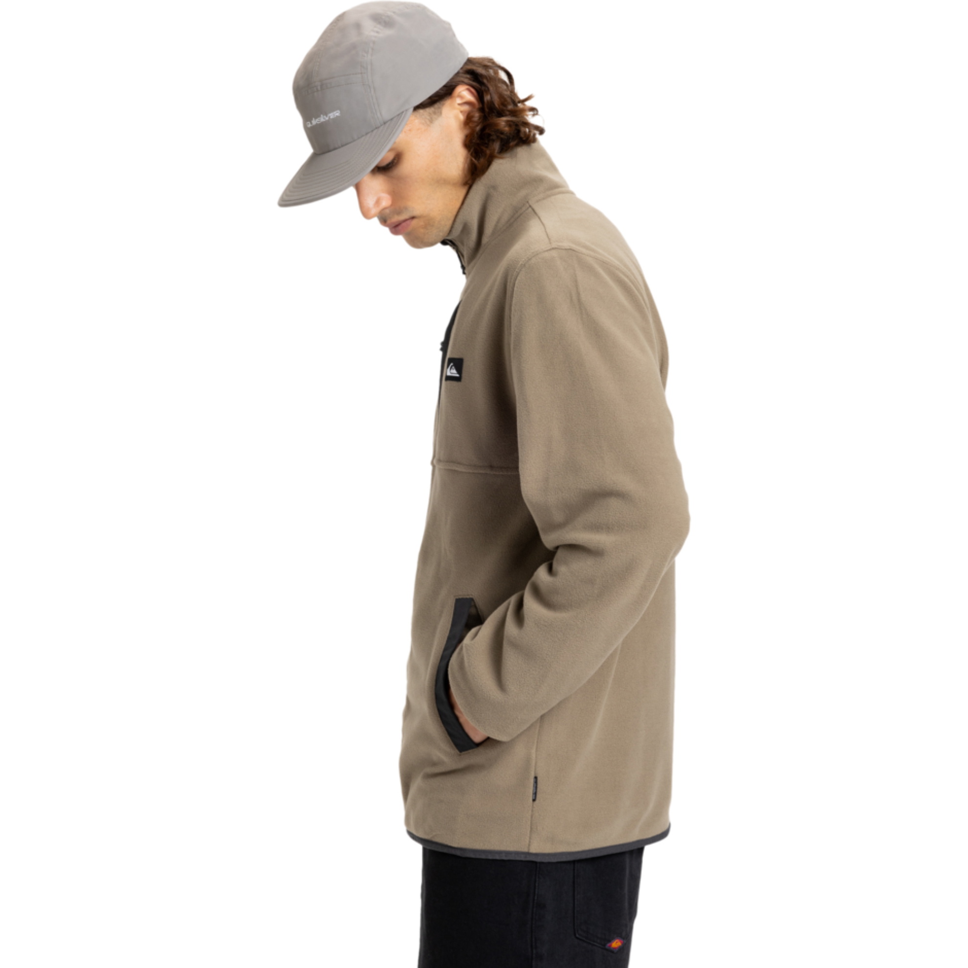 2025 Quiksilver Mens No Destination Full Zip Fleece EQYPF03071 - Fallen Rock